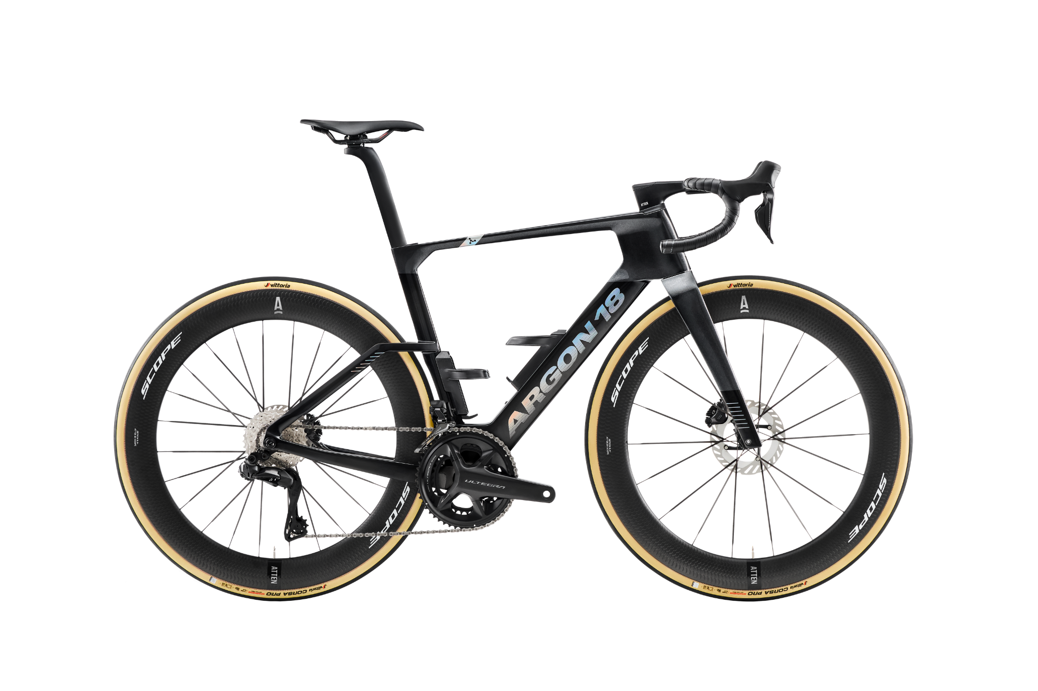 Carbon Fiber Road Bike with an aero frameset and aerodynamic wheels