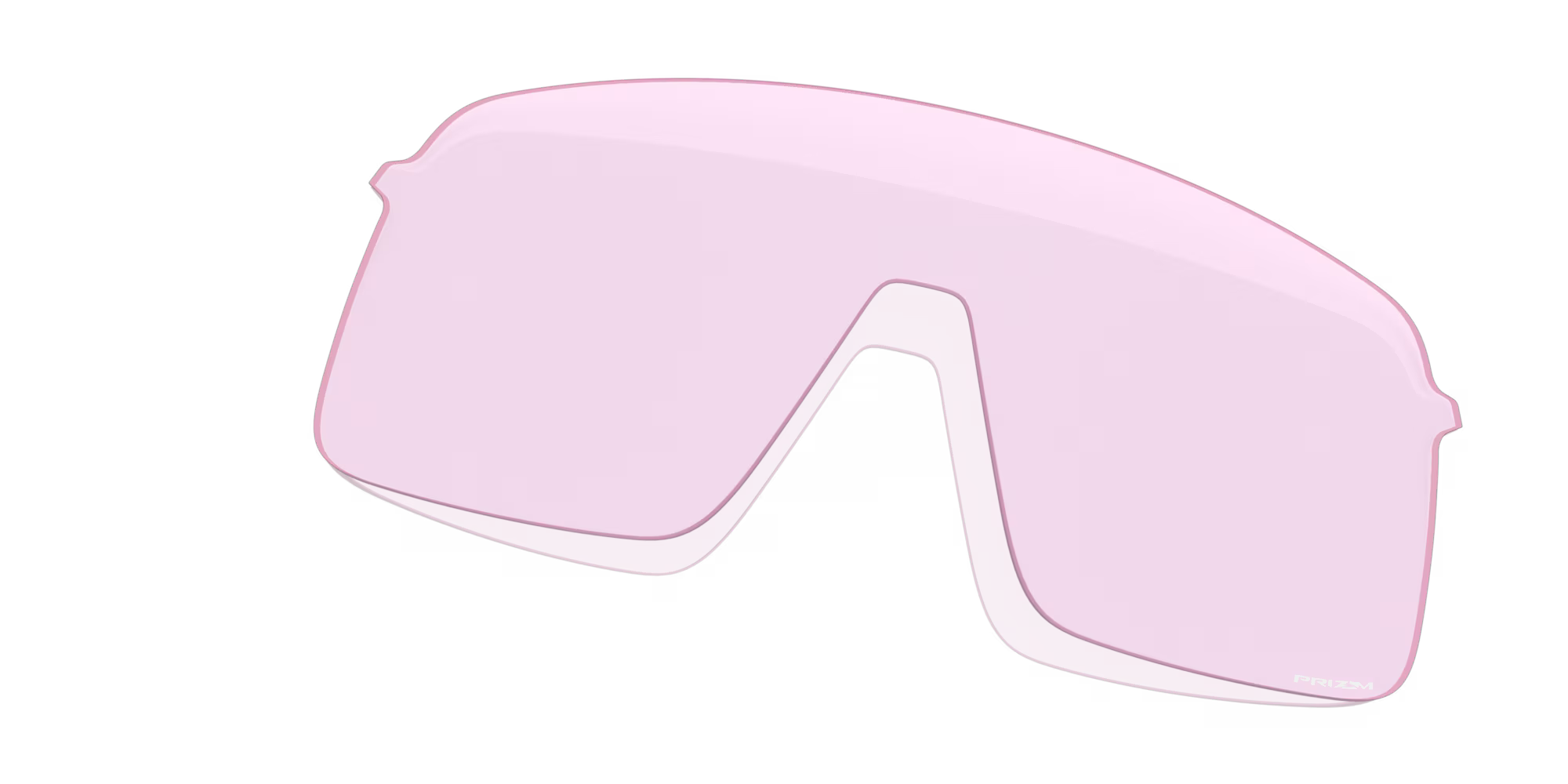 A light pink replacement shield lens for oakley sunglasses, shown on a clean white background.