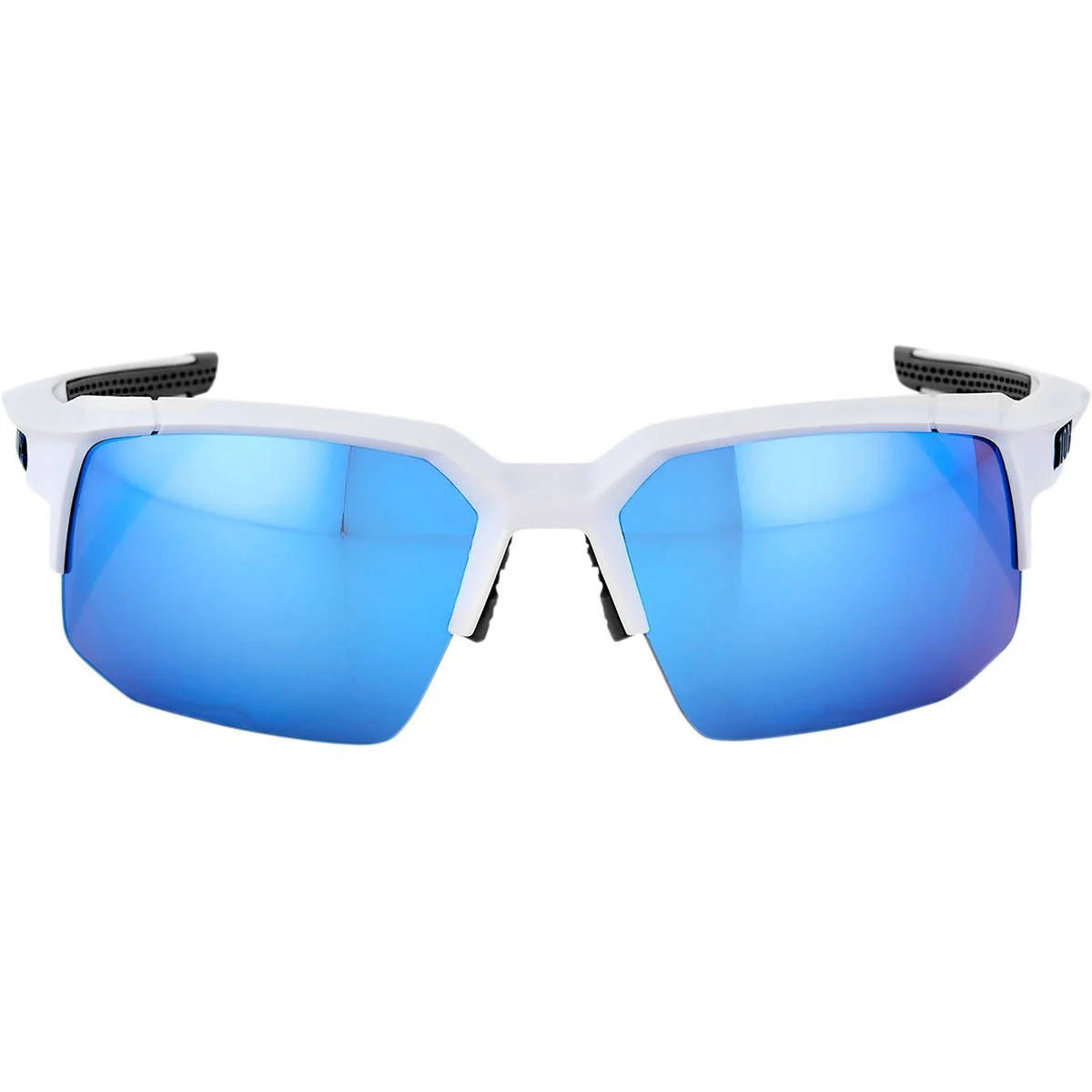 100% SpeedCoupe Matte White/HiPER Blue Multilayer Mirror